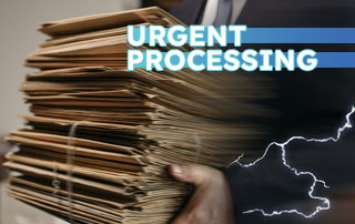 Urgent processing of files